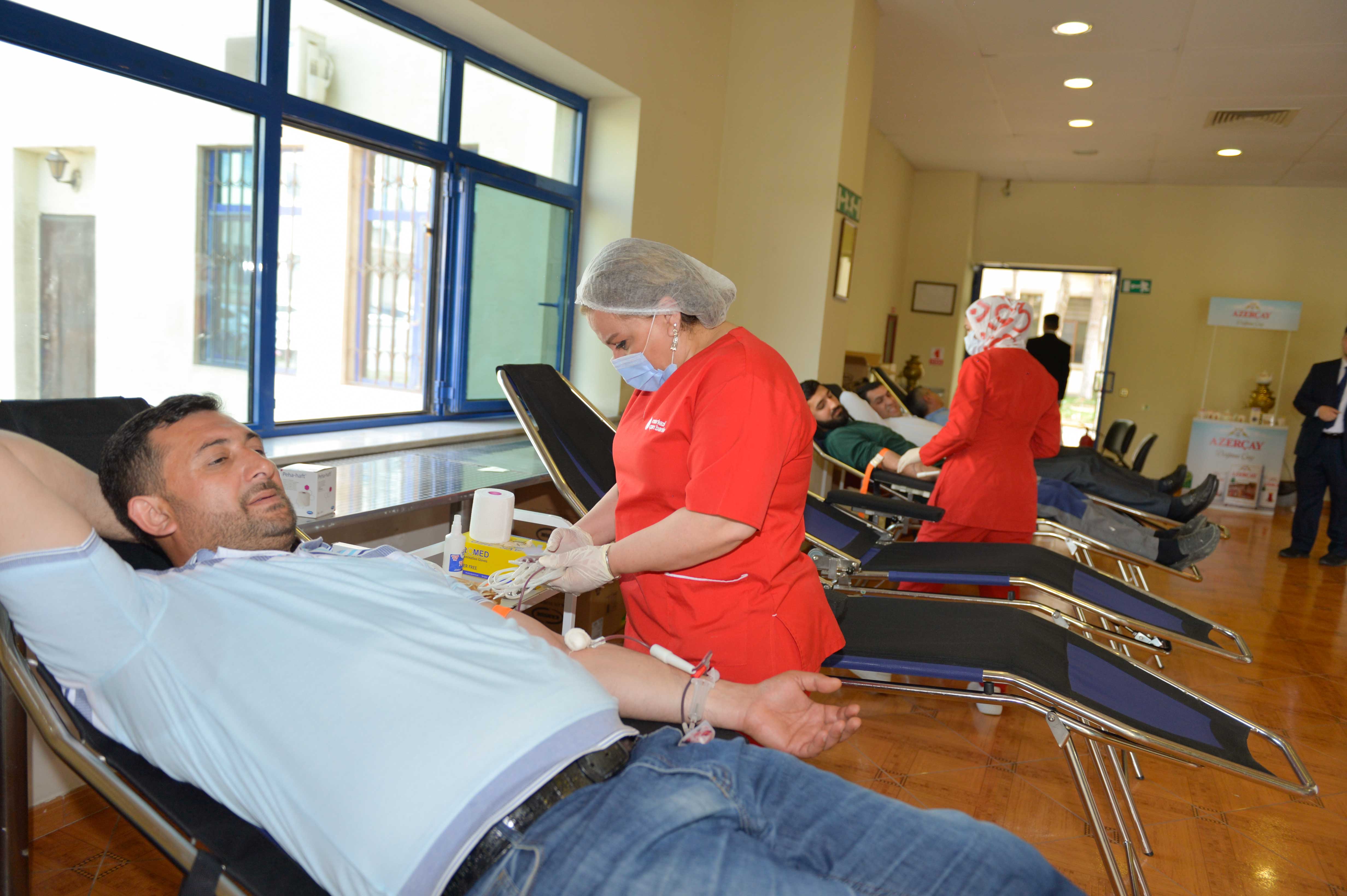 A blood donation action was organized at “Azersun Holding”.